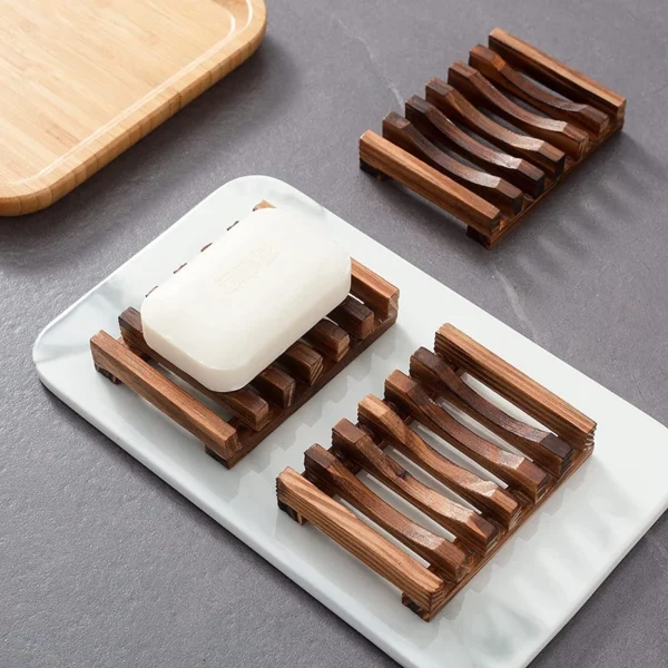 Soap Box Natural Bamboo Dishes Bath Soap Holder