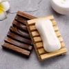 Soap Box Natural Bamboo Dishes Bath Soap Holder