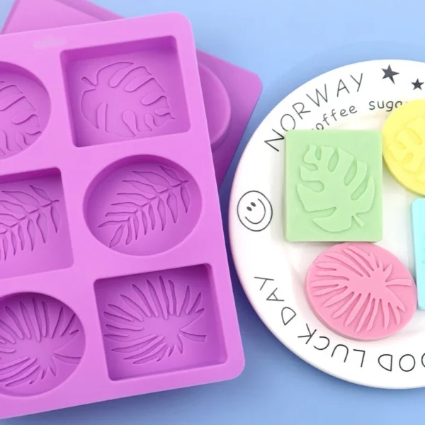 Palm Olive Leaves Silicone Soap Mold
