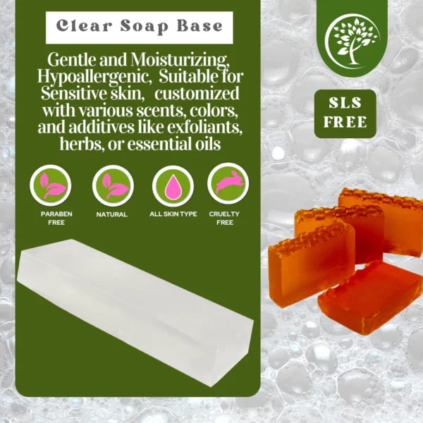 1KG Transparent Glycerin Soap Base SLS FREE