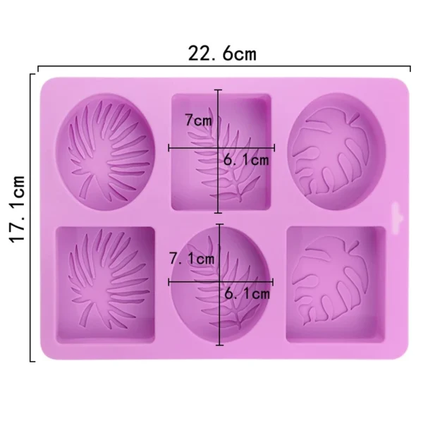 Palm Olive Leaves Silicone Soap Mold