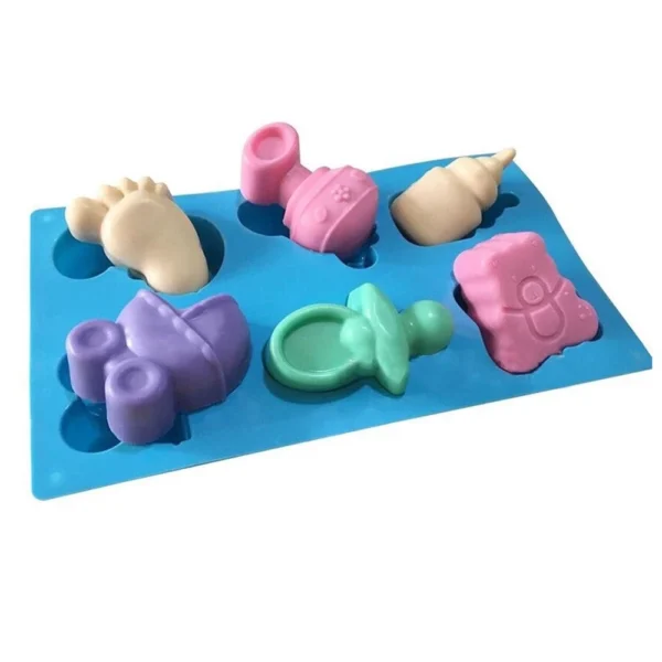 Footprint Bear Shape Silicone Soap Mold
