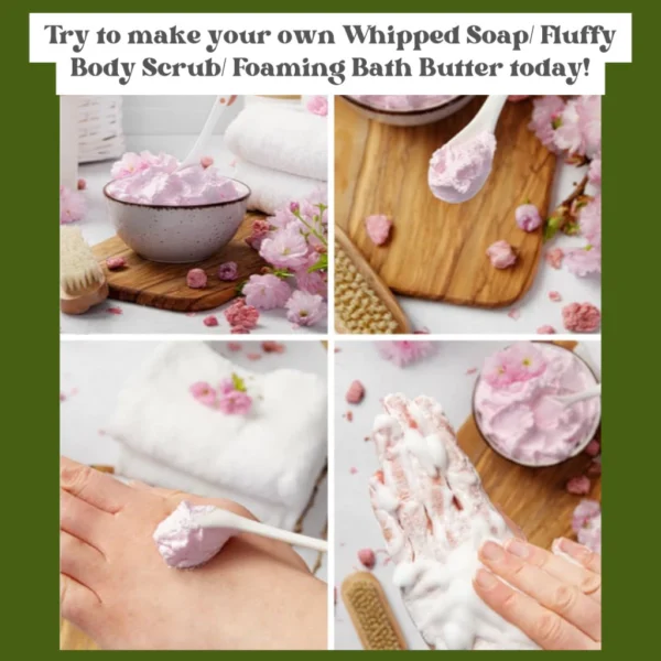 2KG Luxe Lather Whipped Foaming Bath Butter Soap Base DIY Whip Soap Face and Body Scrub
