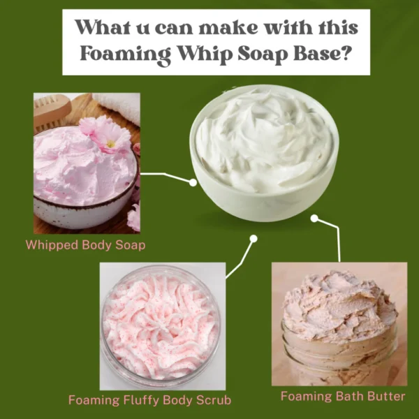 2KG Luxe Lather Whipped Foaming Bath Butter Soap Base DIY Whip Soap Face and Body Scrub